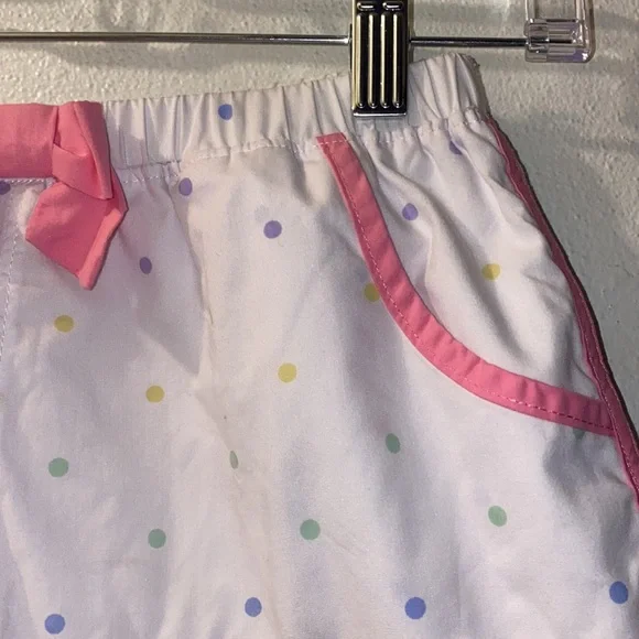 The Beaufort Bonnet Company girls size 12 Polka Dot Shorts with Pink Trim - Picture 4 of 5